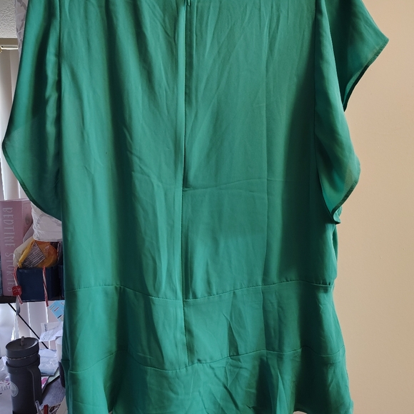 Stella and Dot women's green XXL blouse flowing short sleeve - Picture 6 of 6